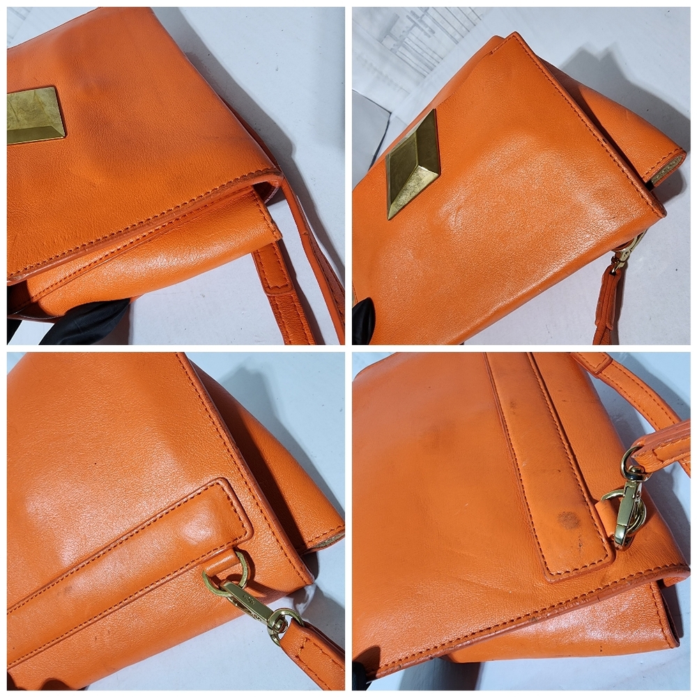 MCM Leather Crossbody/Shoulder Bag Orange - Picture 13 of 15
